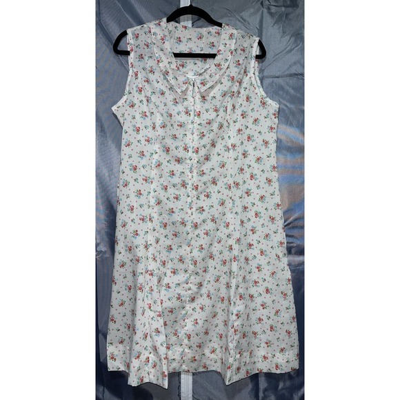 Dresses & Skirts - Vtg 1970s Fashion First M Smoller Co Floral Zip Front Shift Dress Size 20.5 Plus